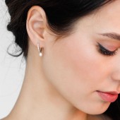 Cercei rotunzi argint cu perle naturale albe si cristale DiAmanti SK23215EL_W-G